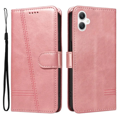 For Samsung Galaxy A06 Case Flip Wallet T-Shape Lines Leather Phone Cover