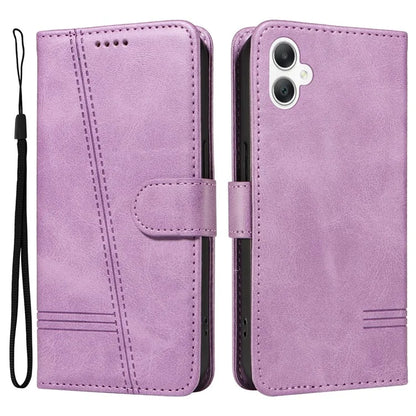 For Samsung Galaxy A06 Case Flip Wallet T-Shape Lines Leather Phone Cover