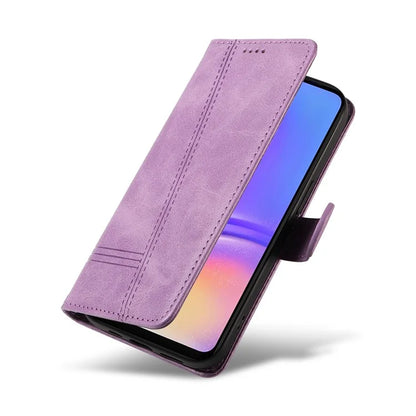 For Samsung Galaxy A06 Case Flip Wallet T-Shape Lines Leather Phone Cover