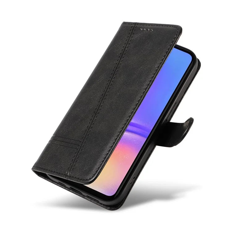 For Samsung Galaxy A06 Case Flip Wallet T-Shape Lines Leather Phone Cover
