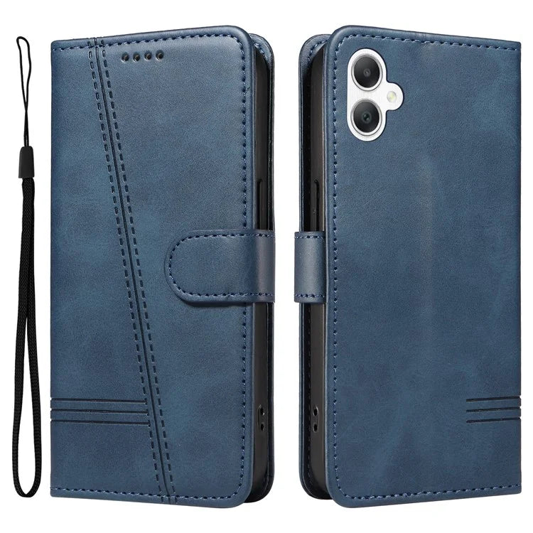 For Samsung Galaxy A06 Case Flip Wallet T-Shape Lines Leather Phone Cover