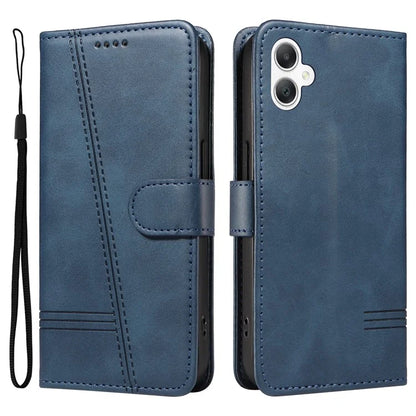 For Samsung Galaxy A06 Case Flip Wallet T-Shape Lines Leather Phone Cover