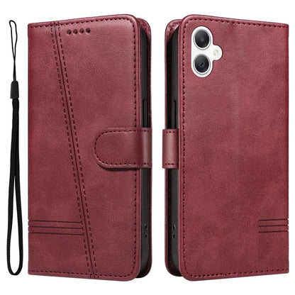 For Samsung Galaxy A06 Case Flip Wallet T-Shape Lines Leather Phone Cover