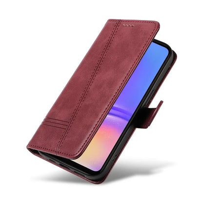 For Samsung Galaxy A06 Case Flip Wallet T-Shape Lines Leather Phone Cover