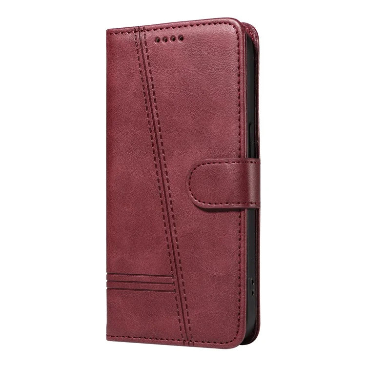 For Samsung Galaxy A06 Case Flip Wallet T-Shape Lines Leather Phone Cover