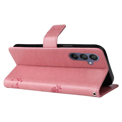 KT Imprinting Flower Series-3 For Samsung Galaxy A16 5G Case Cat Tree Pattern Flip Leather Phone Cover