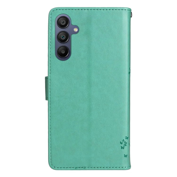 KT Imprinting Flower Series-3 For Samsung Galaxy A16 5G Case Cat Tree Pattern Flip Leather Phone Cover