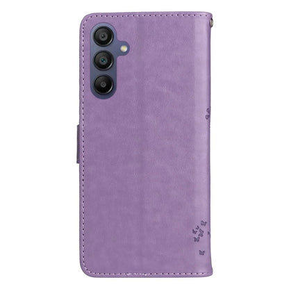 KT Imprinting Flower Series-3 For Samsung Galaxy A16 5G Case Cat Tree Pattern Flip Leather Phone Cover