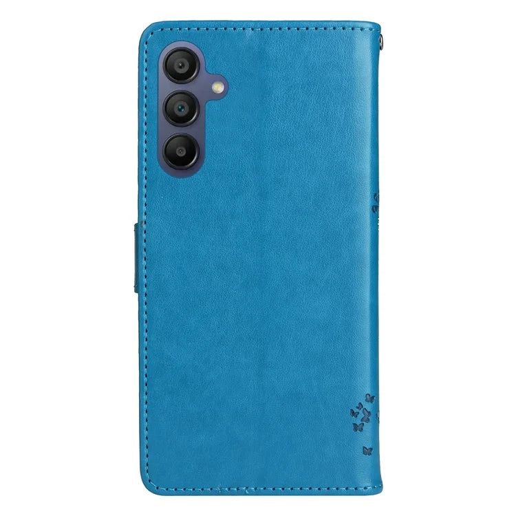 KT Imprinting Flower Series-3 For Samsung Galaxy A16 5G Case Cat Tree Pattern Flip Leather Phone Cover