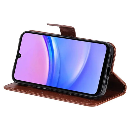 KT Imprinting Flower Series-3 For Samsung Galaxy A16 5G Case Cat Tree Pattern Flip Leather Phone Cover