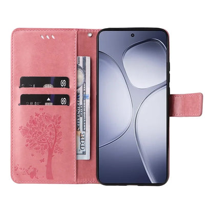 KT Imprinting Flower Series-3 For Xiaomi Redmi K70 Ultra Case Cat Tree Pattern Flip Leather Phone Cover
