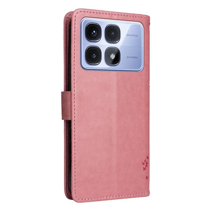 KT Imprinting Flower Series-3 For Xiaomi Redmi K70 Ultra Case Cat Tree Pattern Flip Leather Phone Cover