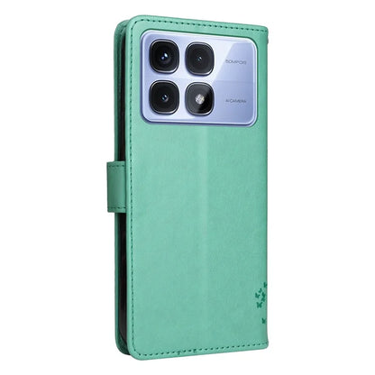 KT Imprinting Flower Series-3 For Xiaomi Redmi K70 Ultra Case Cat Tree Pattern Flip Leather Phone Cover