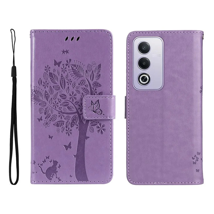 KT Imprinting Flower Series-3 For Xiaomi Redmi K70 Ultra Case Cat Tree Pattern Flip Leather Phone Cover