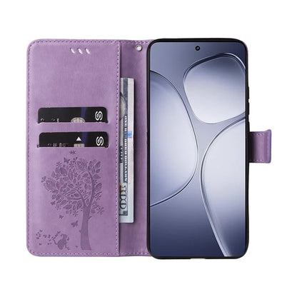 KT Imprinting Flower Series-3 For Xiaomi Redmi K70 Ultra Case Cat Tree Pattern Flip Leather Phone Cover
