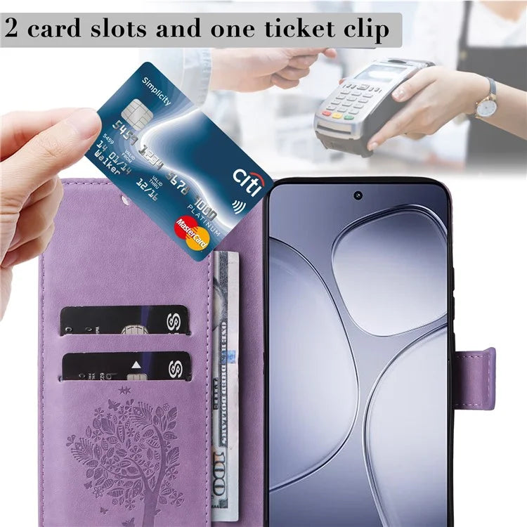 KT Imprinting Flower Series-3 For Xiaomi Redmi K70 Ultra Case Cat Tree Pattern Flip Leather Phone Cover