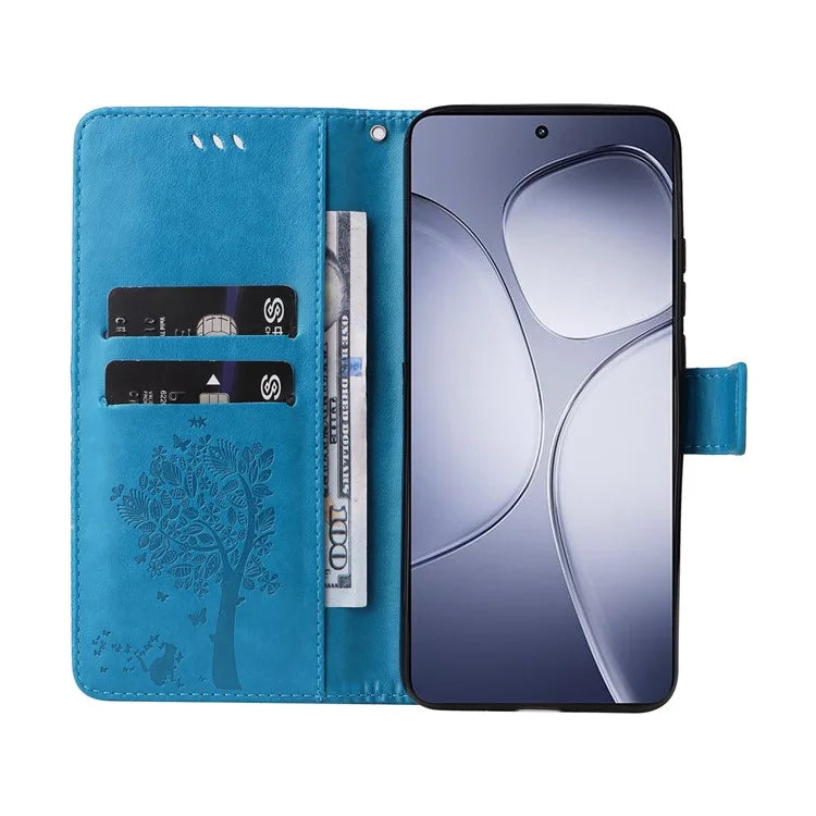 KT Imprinting Flower Series-3 For Xiaomi Redmi K70 Ultra Case Cat Tree Pattern Flip Leather Phone Cover