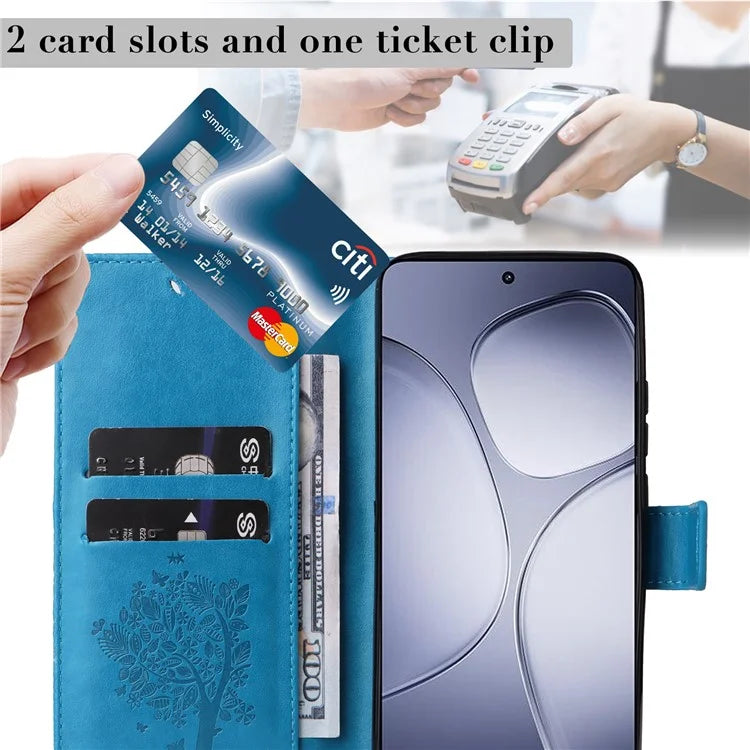 KT Imprinting Flower Series-3 For Xiaomi Redmi K70 Ultra Case Cat Tree Pattern Flip Leather Phone Cover