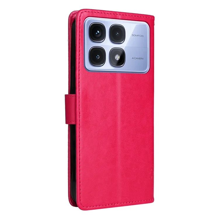 KT Imprinting Flower Series-3 For Xiaomi Redmi K70 Ultra Case Cat Tree Pattern Flip Leather Phone Cover