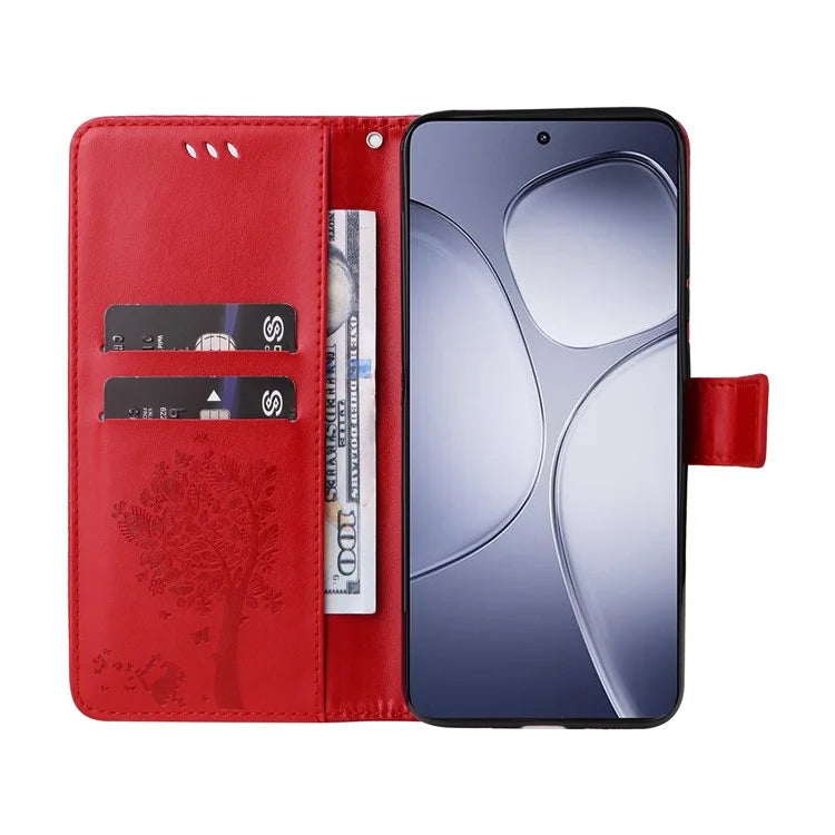 KT Imprinting Flower Series-3 For Xiaomi Redmi K70 Ultra Case Cat Tree Pattern Flip Leather Phone Cover