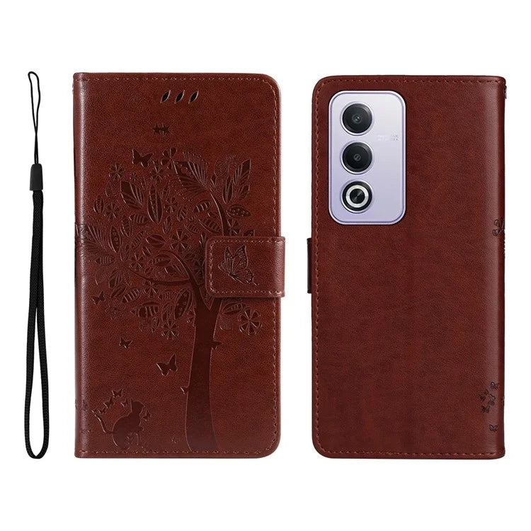 KT Imprinting Flower Series-3 For Xiaomi Redmi K70 Ultra Case Cat Tree Pattern Flip Leather Phone Cover