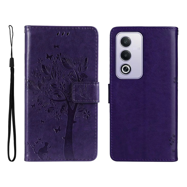 KT Imprinting Flower Series-3 For Xiaomi Redmi K70 Ultra Case Cat Tree Pattern Flip Leather Phone Cover