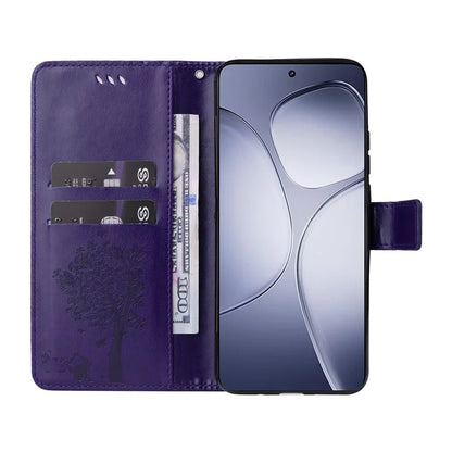 KT Imprinting Flower Series-3 For Xiaomi Redmi K70 Ultra Case Cat Tree Pattern Flip Leather Phone Cover