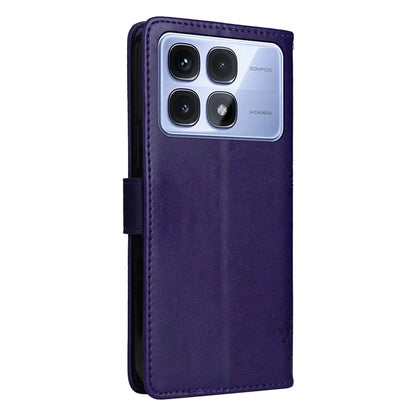 KT Imprinting Flower Series-3 For Xiaomi Redmi K70 Ultra Case Cat Tree Pattern Flip Leather Phone Cover