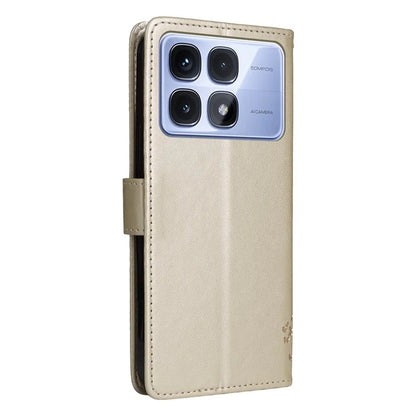 KT Imprinting Flower Series-3 For Xiaomi Redmi K70 Ultra Case Cat Tree Pattern Flip Leather Phone Cover