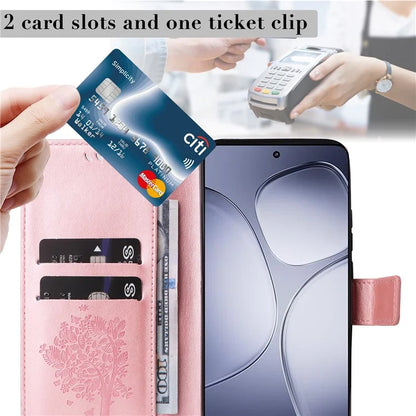 KT Imprinting Flower Series-3 For Xiaomi Redmi K70 Ultra Case Cat Tree Pattern Flip Leather Phone Cover