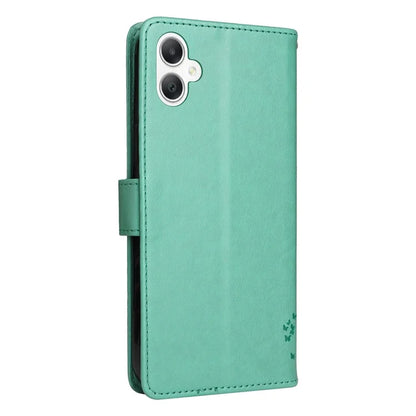 KT Imprinting Flower Series-3 For Samsung Galaxy A06 Case Cat Tree Pattern Flip Leather Phone Cover
