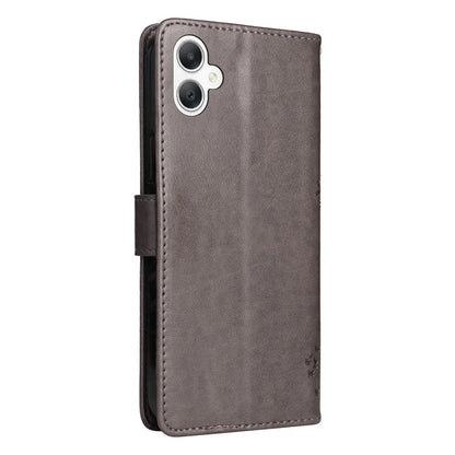 KT Imprinting Flower Series-3 For Samsung Galaxy A06 Case Cat Tree Pattern Flip Leather Phone Cover