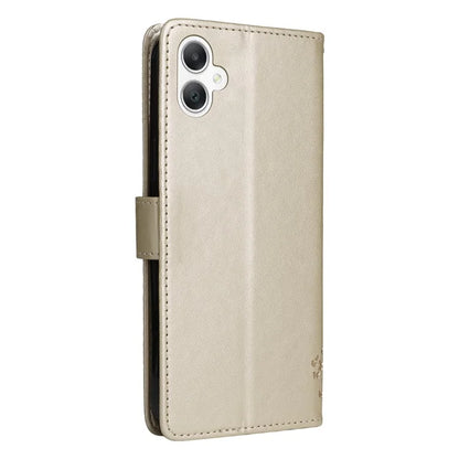 KT Imprinting Flower Series-3 For Samsung Galaxy A06 Case Cat Tree Pattern Flip Leather Phone Cover