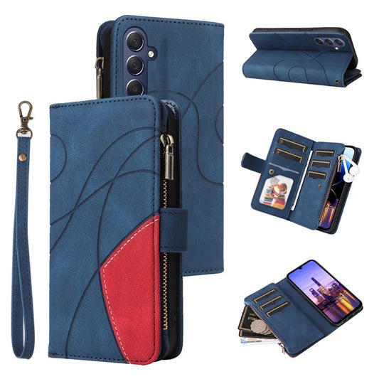KT Multi-Function Series-5 For Samsung Galaxy A16 5G Case Zipper Wallet Leather Phone Cover Stand
