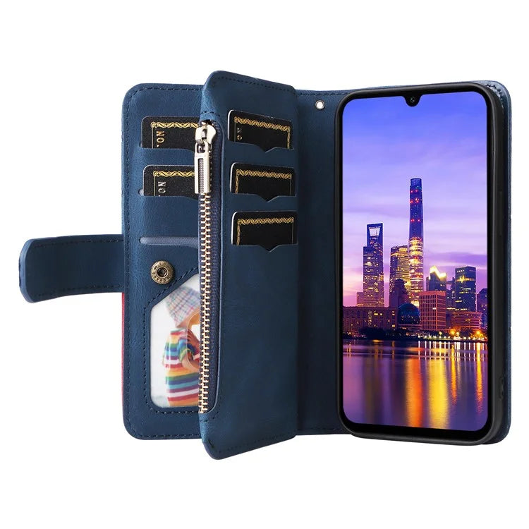 KT Multi-Function Series-5 For Samsung Galaxy A16 5G Case Zipper Wallet Leather Phone Cover Stand