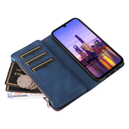 KT Multi-Function Series-5 For Samsung Galaxy A16 5G Case Zipper Wallet Leather Phone Cover Stand