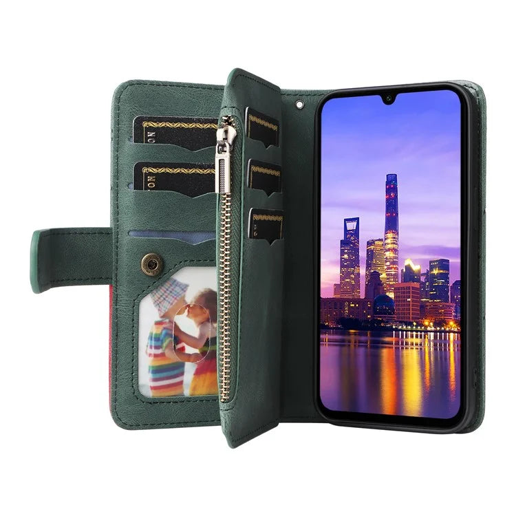KT Multi-Function Series-5 For Samsung Galaxy A16 5G Case Zipper Wallet Leather Phone Cover Stand