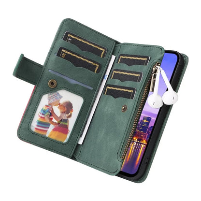KT Multi-Function Series-5 For Samsung Galaxy A16 5G Case Zipper Wallet Leather Phone Cover Stand