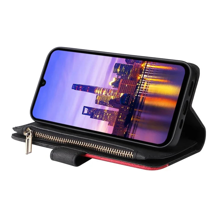KT Multi-Function Series-5 For Samsung Galaxy A16 5G Case Zipper Wallet Leather Phone Cover Stand