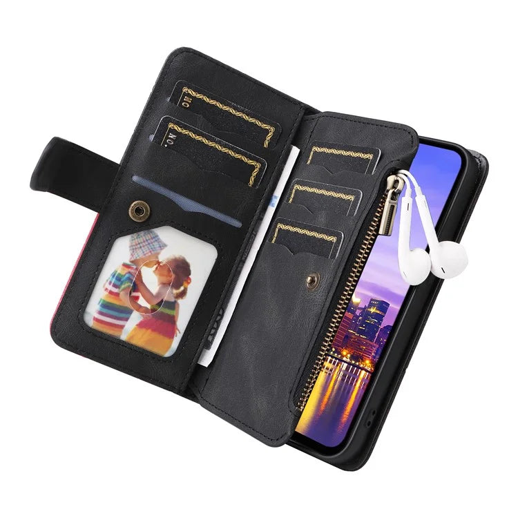 KT Multi-Function Series-5 For Samsung Galaxy A16 5G Case Zipper Wallet Leather Phone Cover Stand