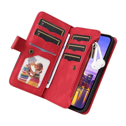 KT Multi-Function Series-5 For Samsung Galaxy A16 5G Case Zipper Wallet Leather Phone Cover Stand