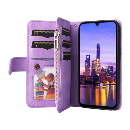 KT Multi-Function Series-5 For Samsung Galaxy A16 5G Case Zipper Wallet Leather Phone Cover Stand