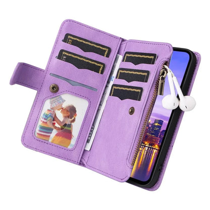 KT Multi-Function Series-5 For Samsung Galaxy A16 5G Case Zipper Wallet Leather Phone Cover Stand