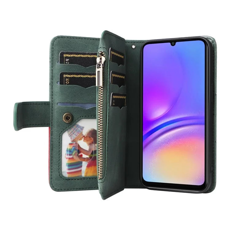 KT Multi-Function Series-5 For Samsung Galaxy A06 Case Zipper Wallet Leather Phone Cover Stand