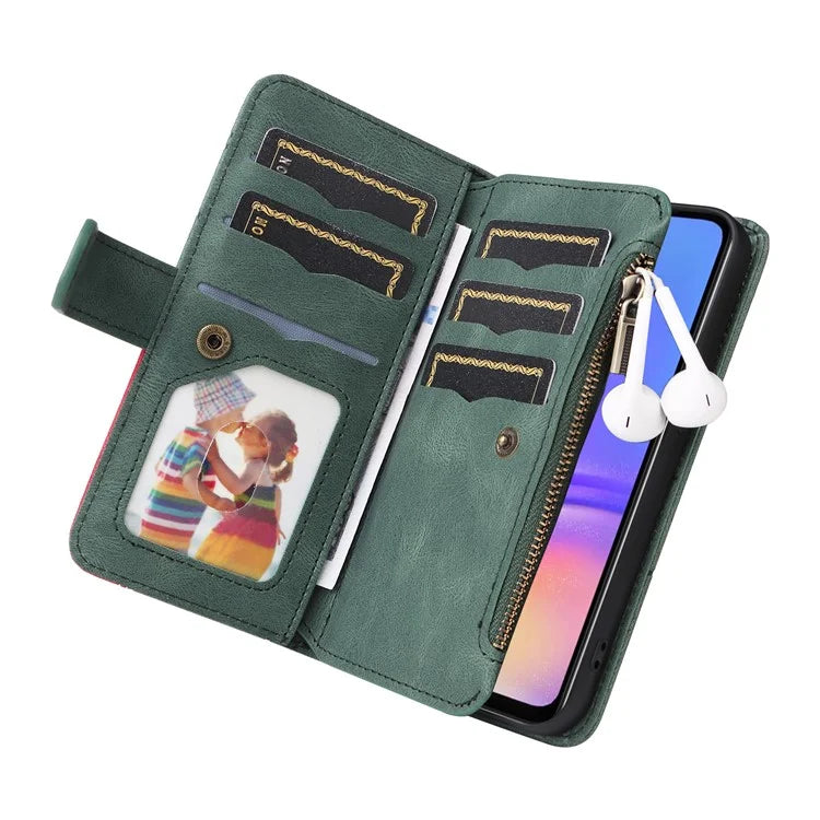 KT Multi-Function Series-5 For Samsung Galaxy A06 Case Zipper Wallet Leather Phone Cover Stand