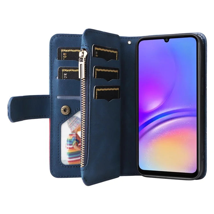 KT Multi-Function Series-5 For Samsung Galaxy A06 Case Zipper Wallet Leather Phone Cover Stand