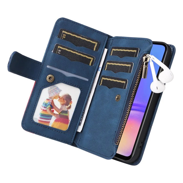 KT Multi-Function Series-5 For Samsung Galaxy A06 Case Zipper Wallet Leather Phone Cover Stand