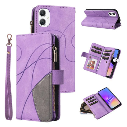 KT Multi-Function Series-5 For Samsung Galaxy A06 Case Zipper Wallet Leather Phone Cover Stand