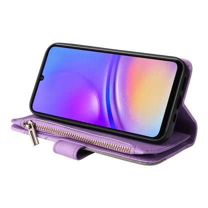 KT Multi-Function Series-5 For Samsung Galaxy A06 Case Zipper Wallet Leather Phone Cover Stand