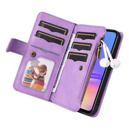 KT Multi-Function Series-5 For Samsung Galaxy A06 Case Zipper Wallet Leather Phone Cover Stand